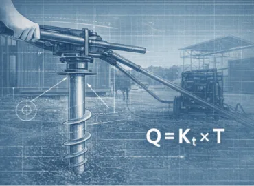 Equipment for screw pile installation