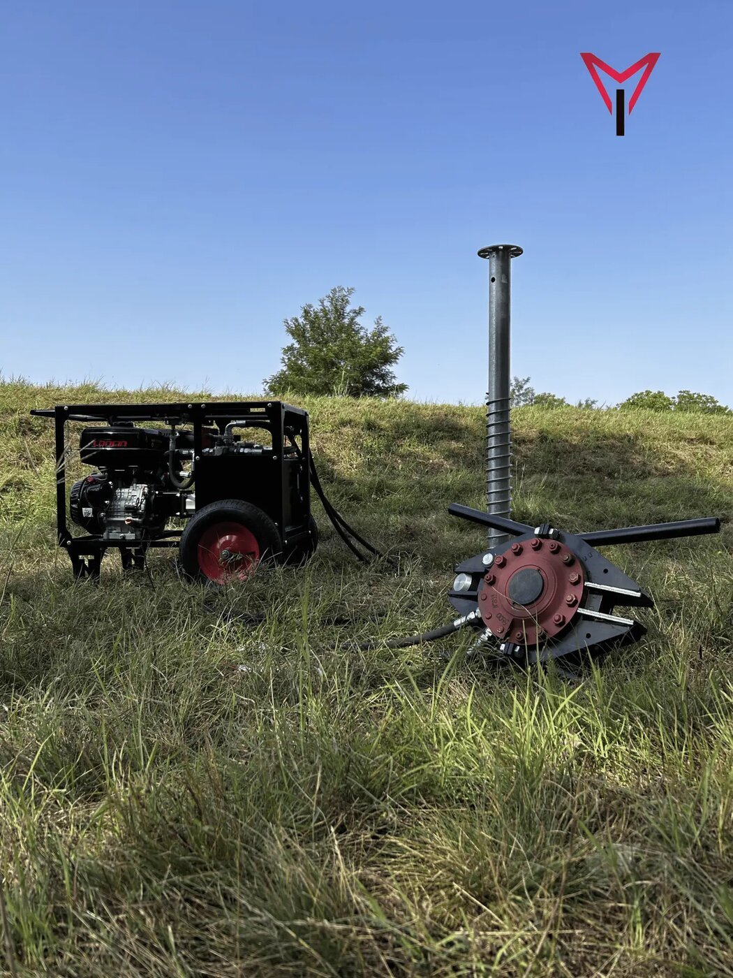 Handheld helical pile driver Falcon